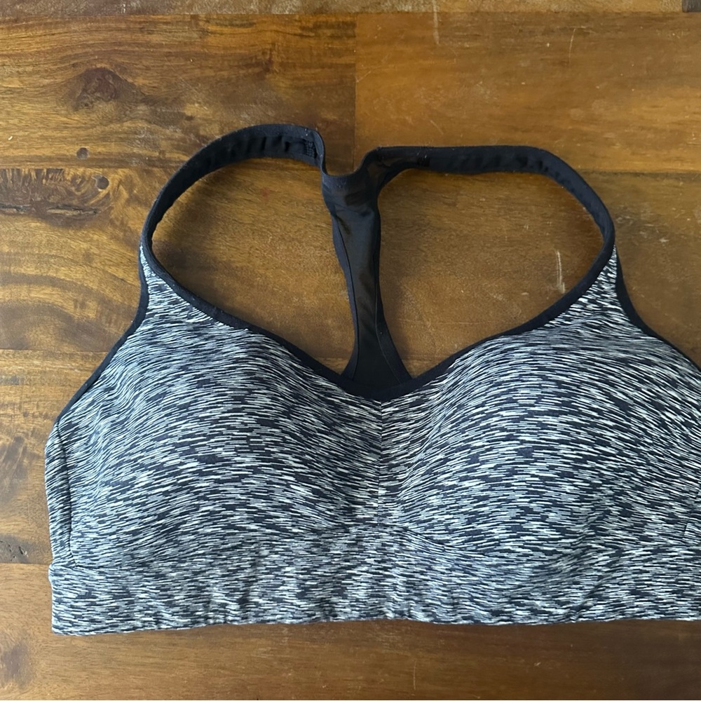 Lululemon Heathered Navy Sports Bra with Racerback size 10